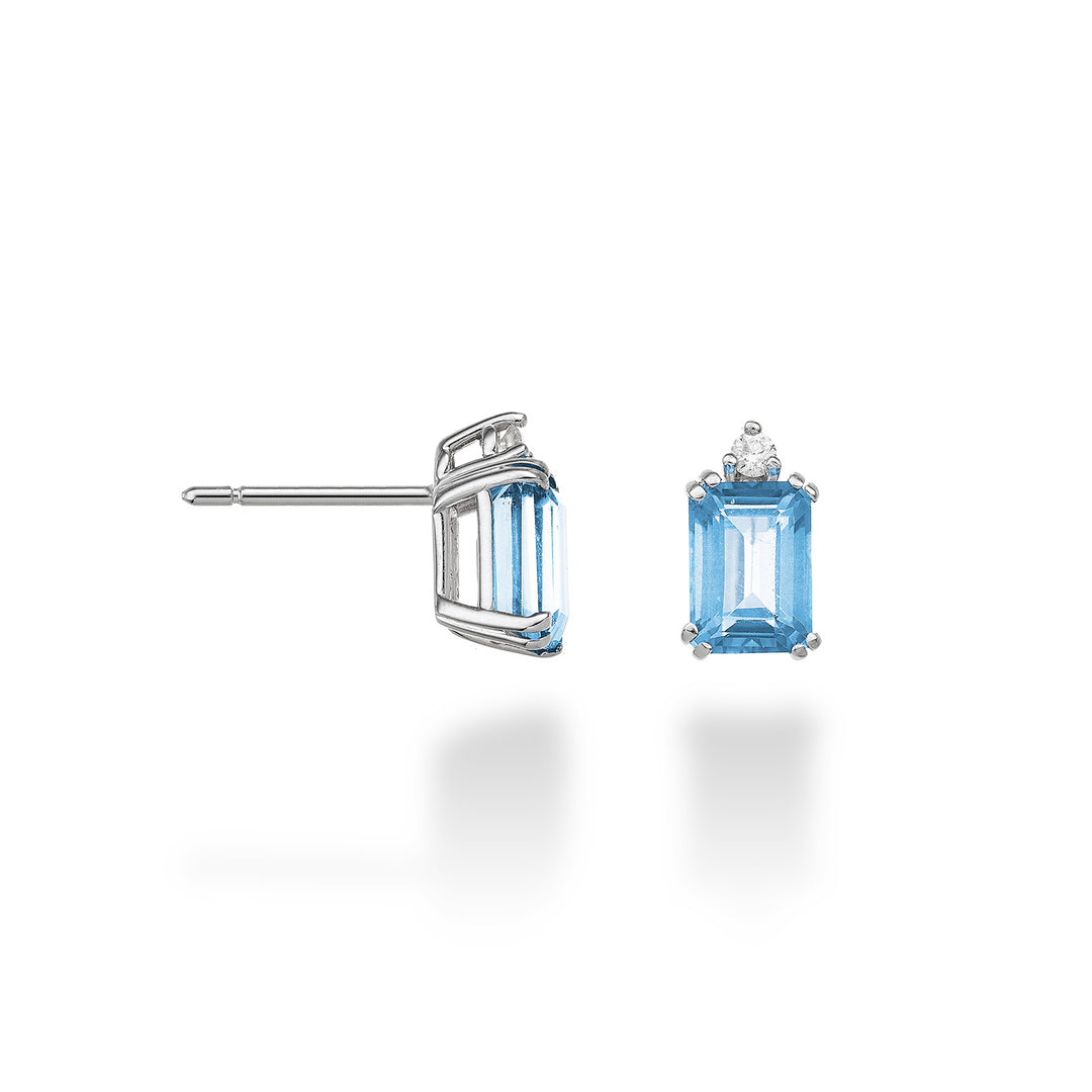Nihama or 18k topazio azzurro ottagonale 7x5 ct.2,40 diam. ct.0,05 NOCL090DITPAZ2O4