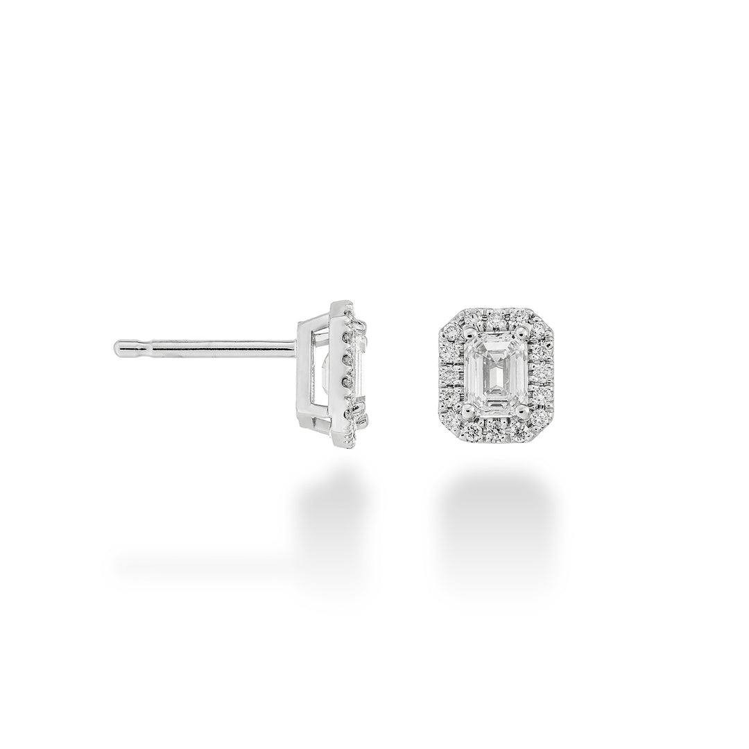 Golay örhängen storlek central emerald 0,40 ct och diam OCLCEM001D40-22329110017