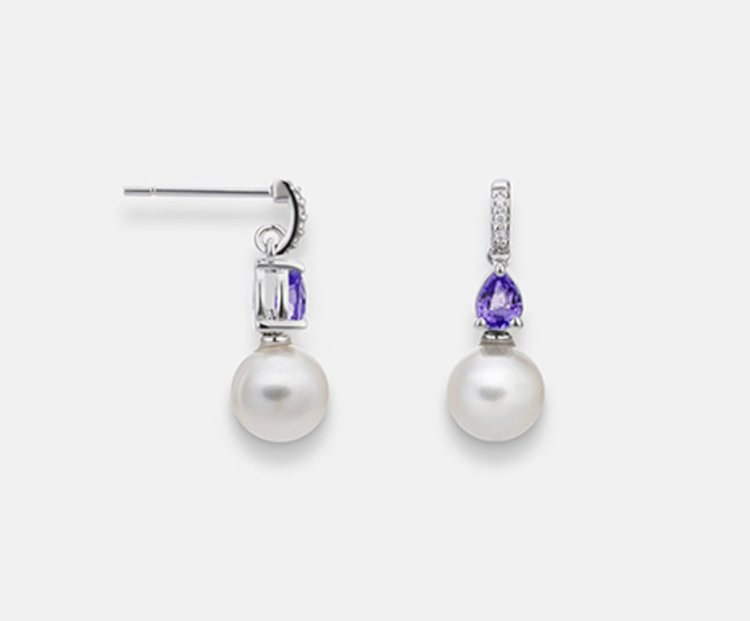 Nihama eller 18k fw 6.5/7 ametyst drop 4x3 ct.0.30 dia ct.0.02 NO1522O4FABI065