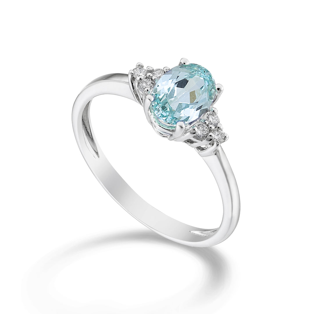Nihama an 18k paraiba turmalínový ovál 7x5 ct.0,80 dia ct.0,09 NA5112O4PAR