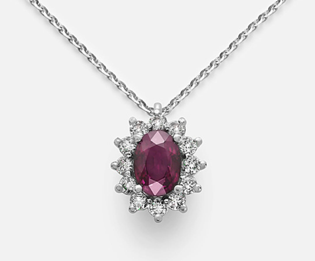 Mikiko cl 18k rubin n. oval 7x5 ct 0,85 diam. 0,30 ct MD5048O4RBN085