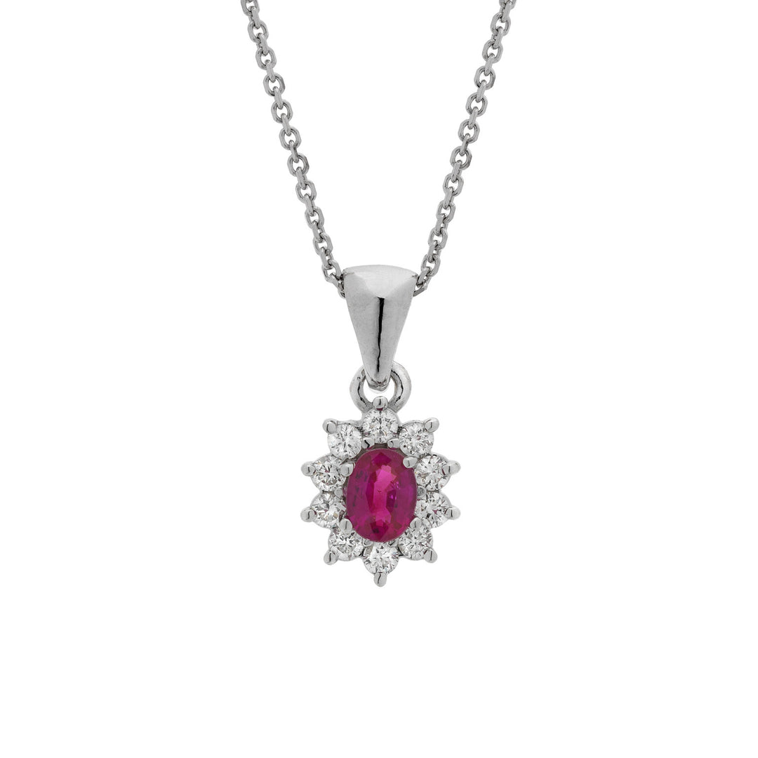 Golay-halsband med 4x3 ovalt rubinhänge och diamanter PCL022WDIRU-20262110069