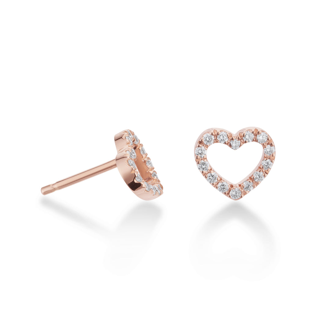 Pendientes Golay love me corazón pequeño con diamantes OFCU005DI-22074110034