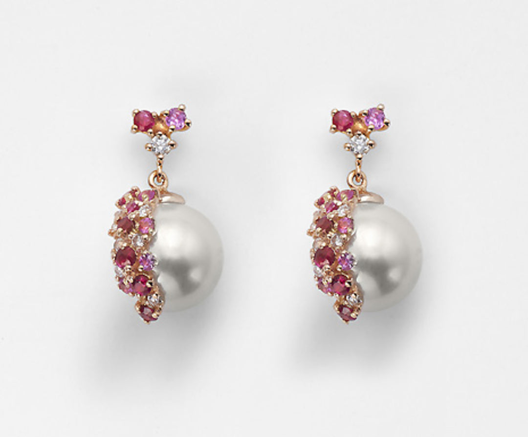 Nihama ou 18k ak 8/8,5 ct 0,20 safiras rosa 0,20 ct 0,34 ct rubis NO1423O3ABBI080