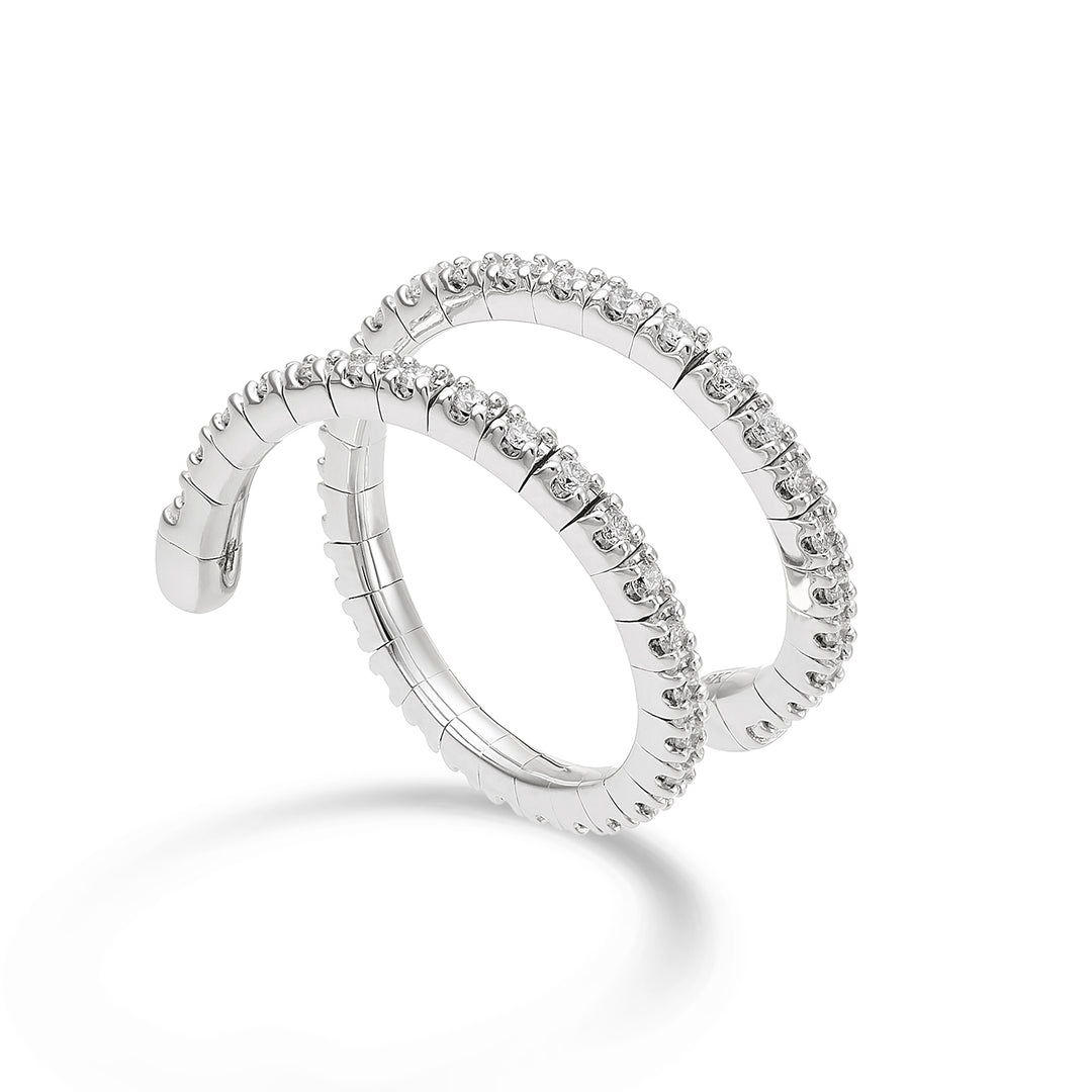Golay een 18k flex girodito 2 windingen diam. 0,48 ct witgoud GAFLEX003DIO4