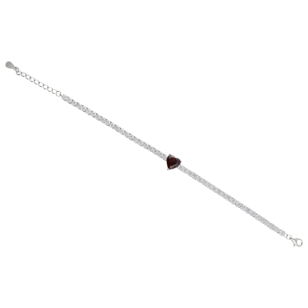Mikiko br ag925 gem swarovski blanco y rojo MB7441A4RED00