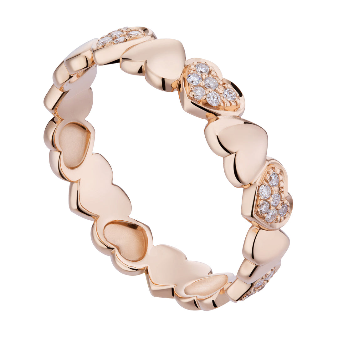 Golay gyro-fingerring med hjärtan med alternerande diamanter AET032DI2-19025110160