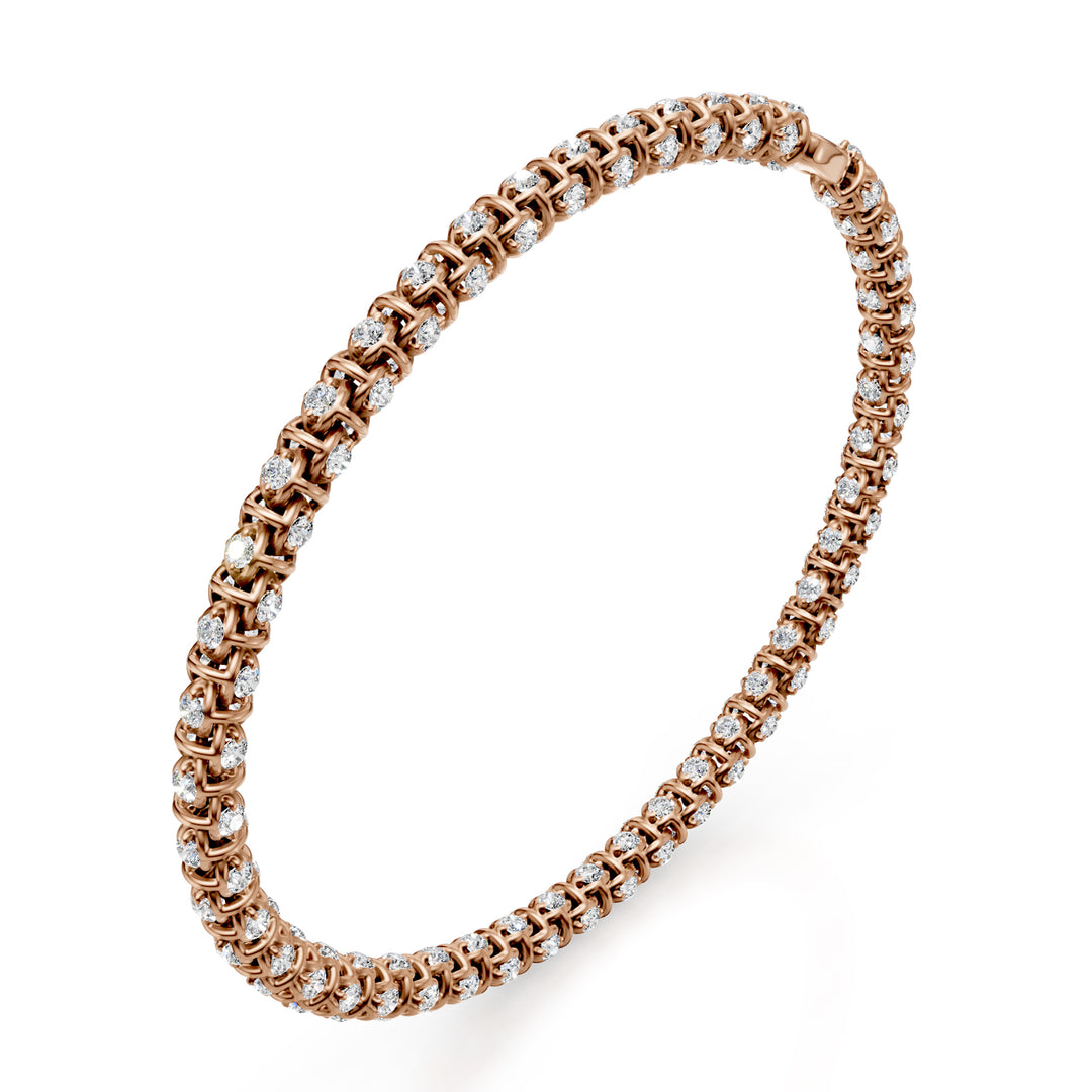 Golay blødt mesh armbånd med diamanter 0,014 ct pink BD540D0017R-180-24324110037