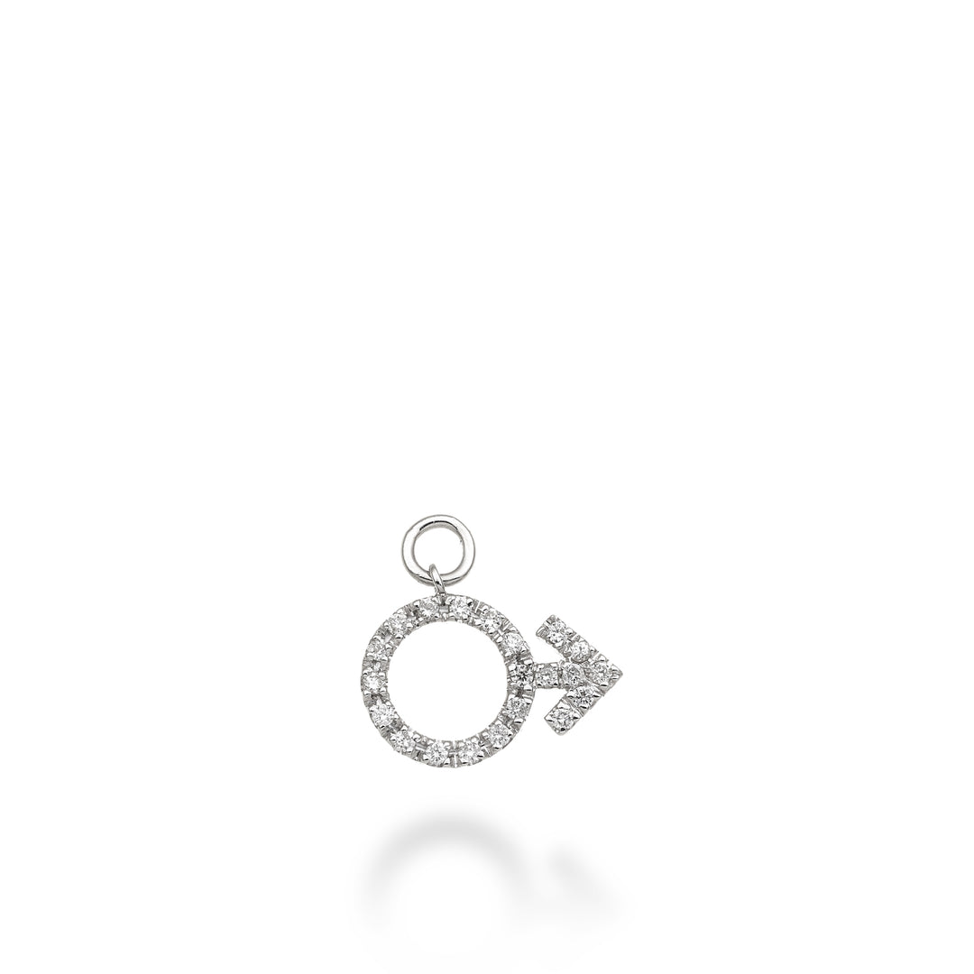 Símbolo del encanto del World Diamond Group hombre 18k ct.0,16 g vs oro blanco GCH216DIO4