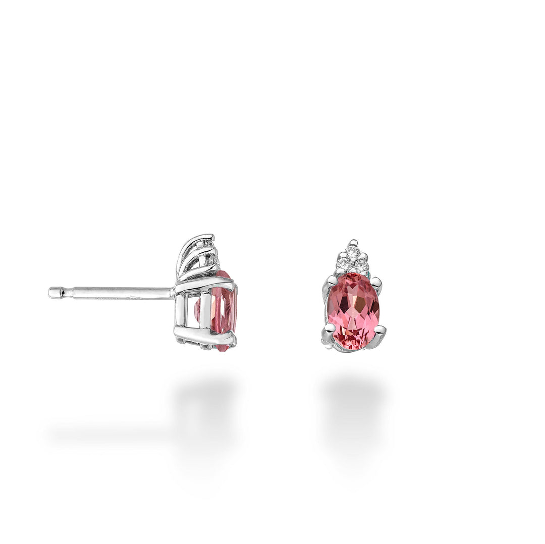 Nihama ή 18k οβάλ ροζ ζαφείρι 7x5 ct. 1,60 dia ct.0,09 NO5034O4ZFRP