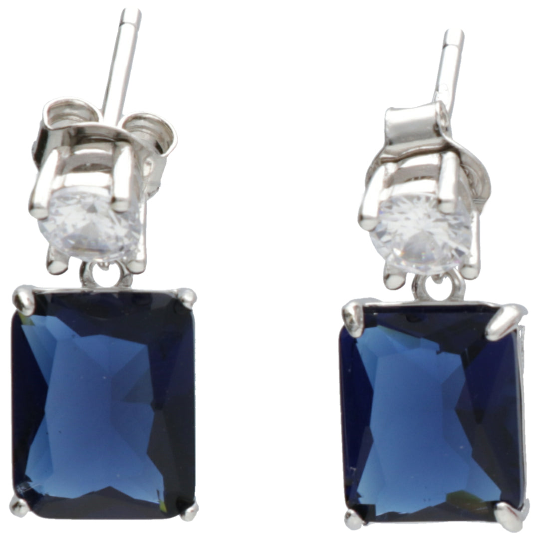 Nihama oder AG925 Edelstein Swarovski weiß und blau NO7623A4BLU0000