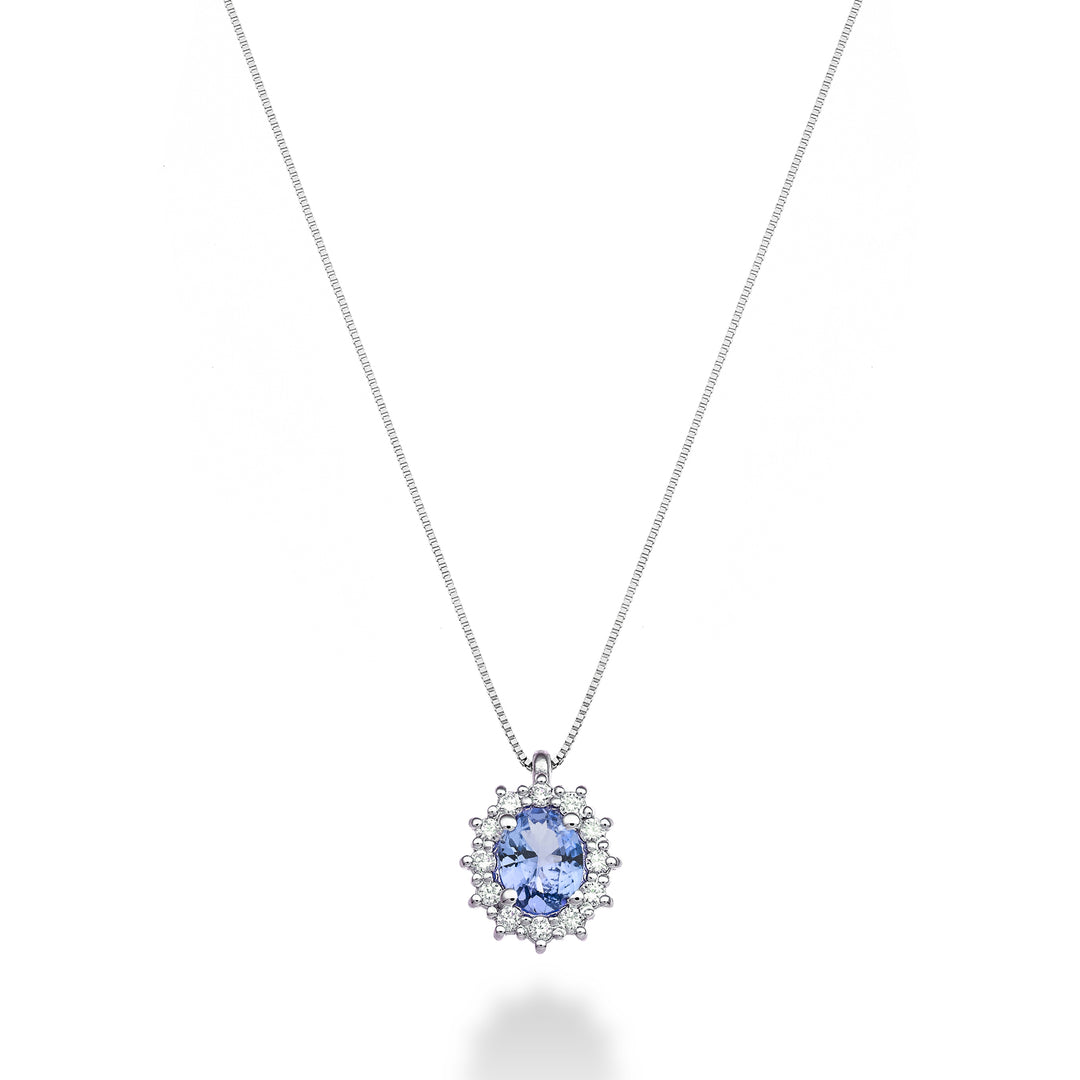 Mikiko cl 9k tanzanita ovalada 5x4 ct.0,30 diam. 0,10 quilates MD5126R4TZN