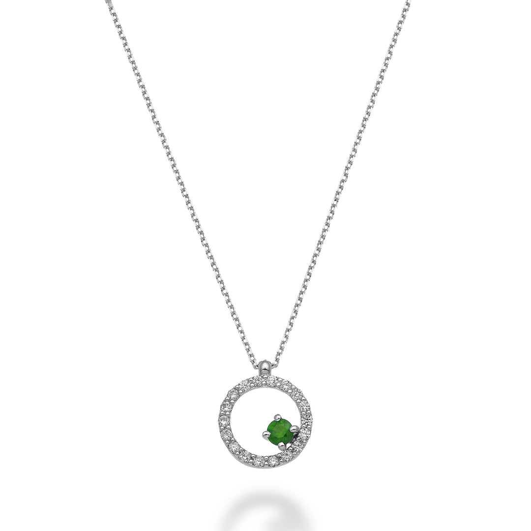 World Diamond Group cl 18k "ronde" smaragd n. ct.0,07 diam. ct.0,14 GD5157O4SMN021