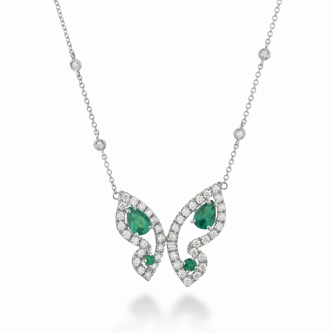 Choker mariposa mare Golay cu smaralde și diamante GFFA008DISM-22259110063