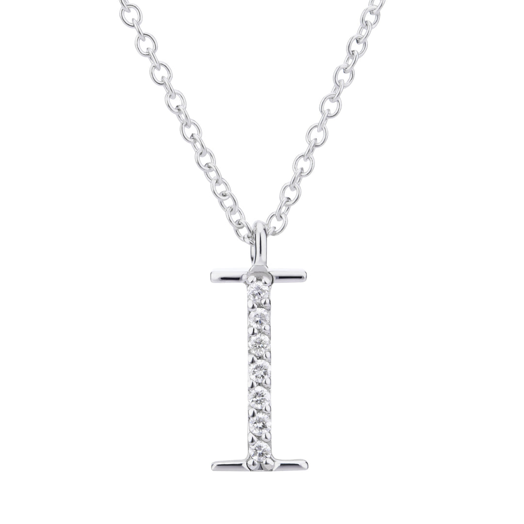 Golay cl 18k lettera i big diam. ct.0,03 oro bianco GDGFIO4