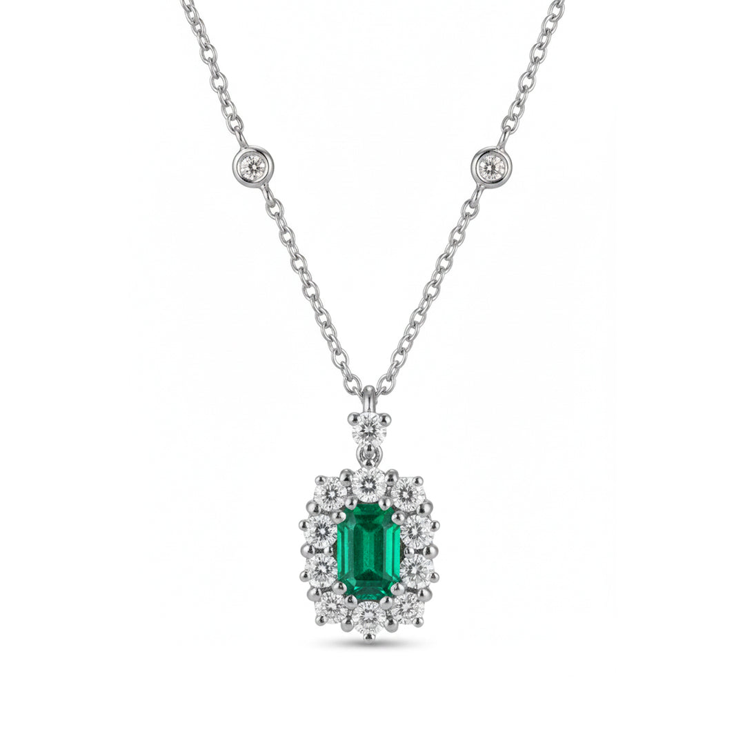 Colier cu smarald Golay Oct. 6x4 contur zece diamante PCLC770DSM64-25322110222