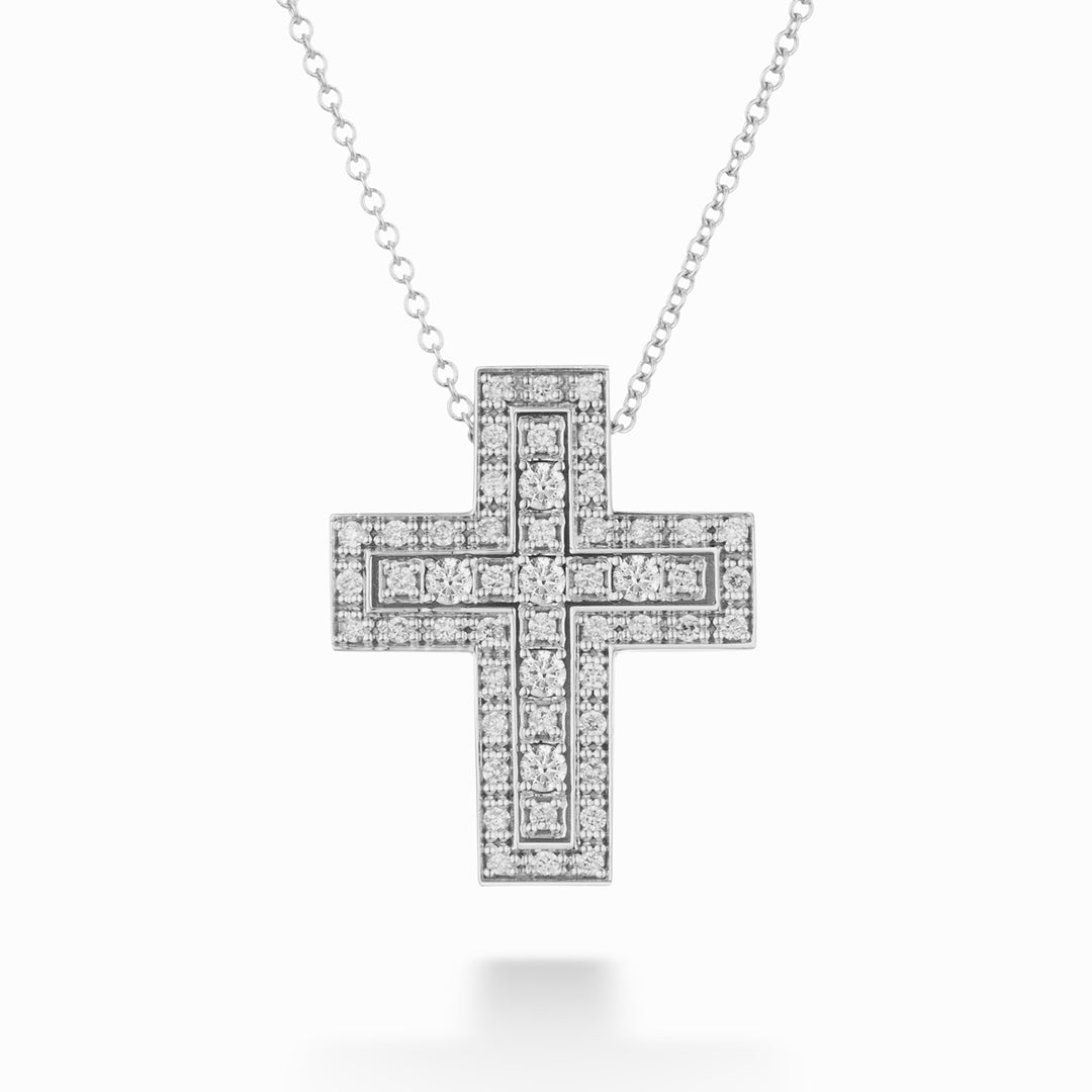 Colar Golay multistone grande cruz de diamantes PCLCROSS002DI-25315110076