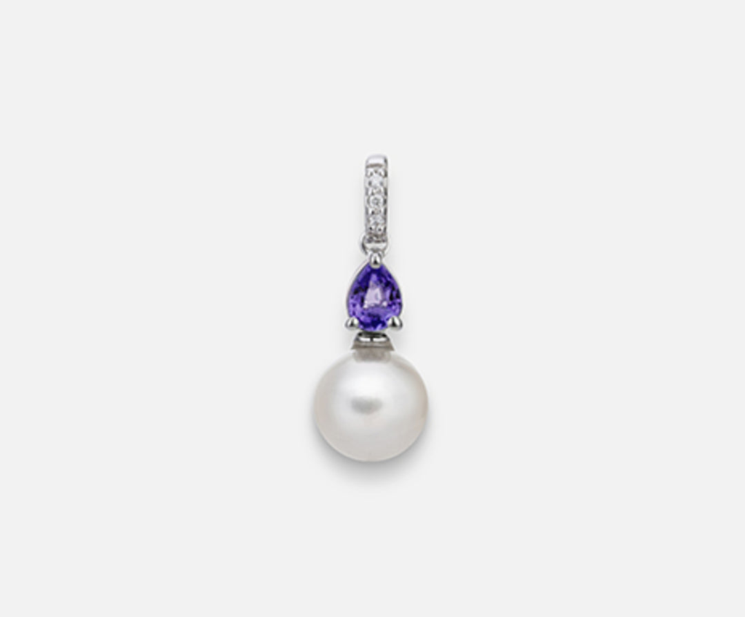 Nihama pe 18k fw 6.5/7 ametyst drop 4x3 ct.0.18 dia ct.0.01 NP0387O4FABI065