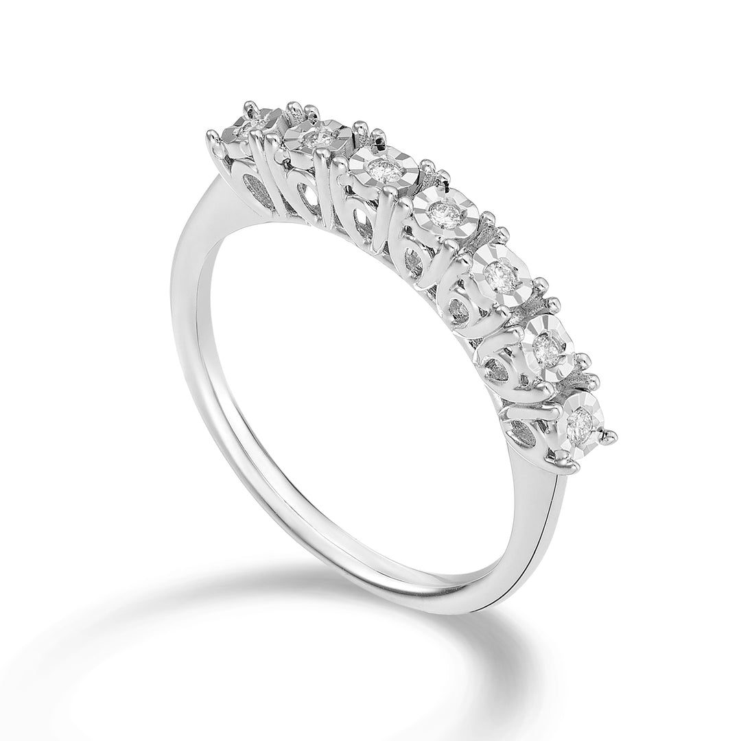 Mikiko um 18k 7 pedras 0,08 ct MA5162O4BR008