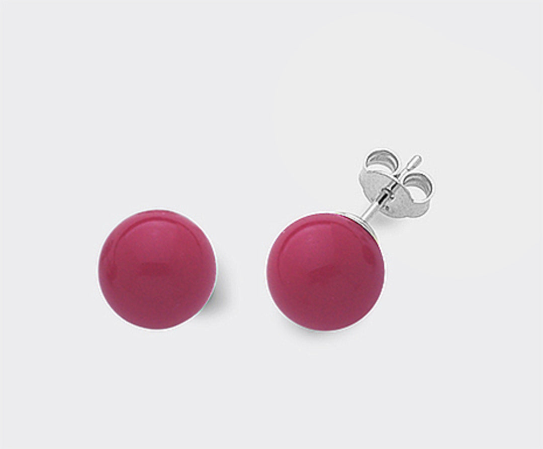 Nihama ή ag925 red coral agglomerate 10mm NO7405A4COROSSO