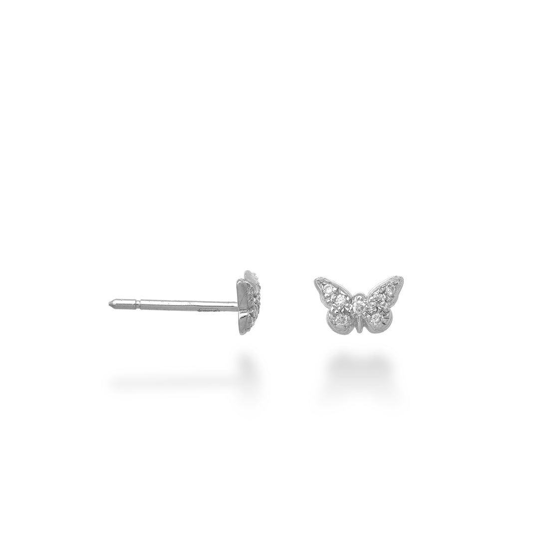 Mikiko μονό σκουλαρίκι 18k πεταλούδα 0,03 ct MORMONFARFO4