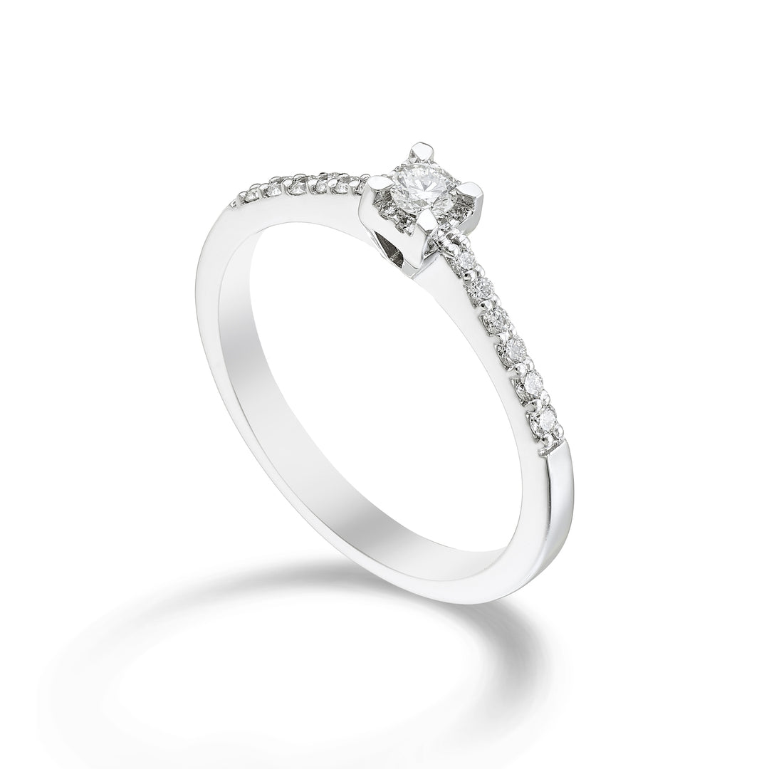 World Diamond Group prsten diamanty mezi hroty stopka vč. 0,09ct ASLC001DI010-25070110284