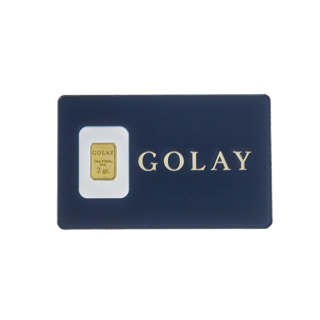 Golay blistr blistr 18k zlatý slitek 2 gramy, v plexi golay BLTGOLD2G_GO
