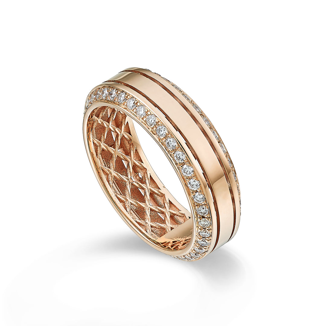 Golay light kostka kulatý prsten s diamanty 6mm ACUBET001DI-23111110013