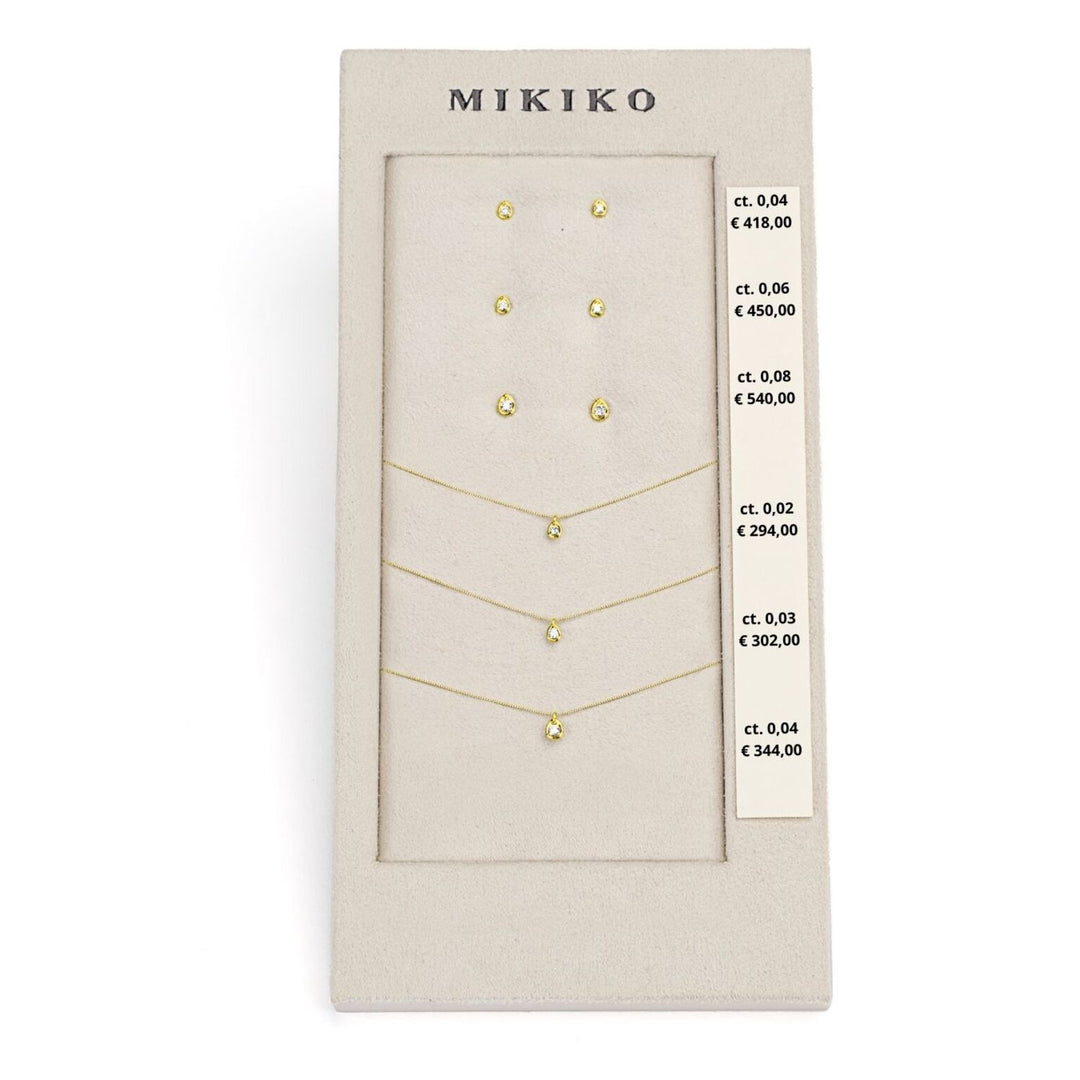 Mikiko pacchetto cl d5123 + or o5105 goccia 18kt oro giallo 0,02-0,03-0,04 / 0,04-0,06-0,08 M.LIGHTBOX.64-G
