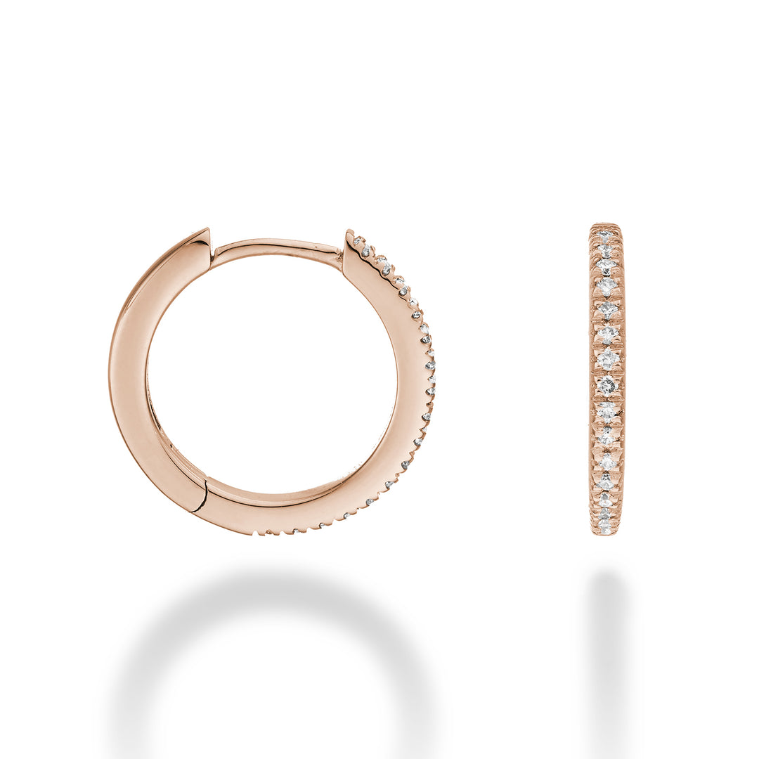Mikiko oder 18 Karat 0,16 ct Roségold, Größe 4, Durchm. Ost. 15 mm MO5077O3BR016-4