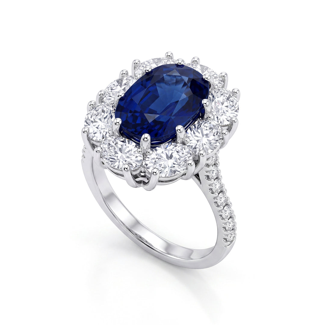World Diamond Group pude safirring 11x8 og kontur diam. oval ACLC881DZB118-26128110150