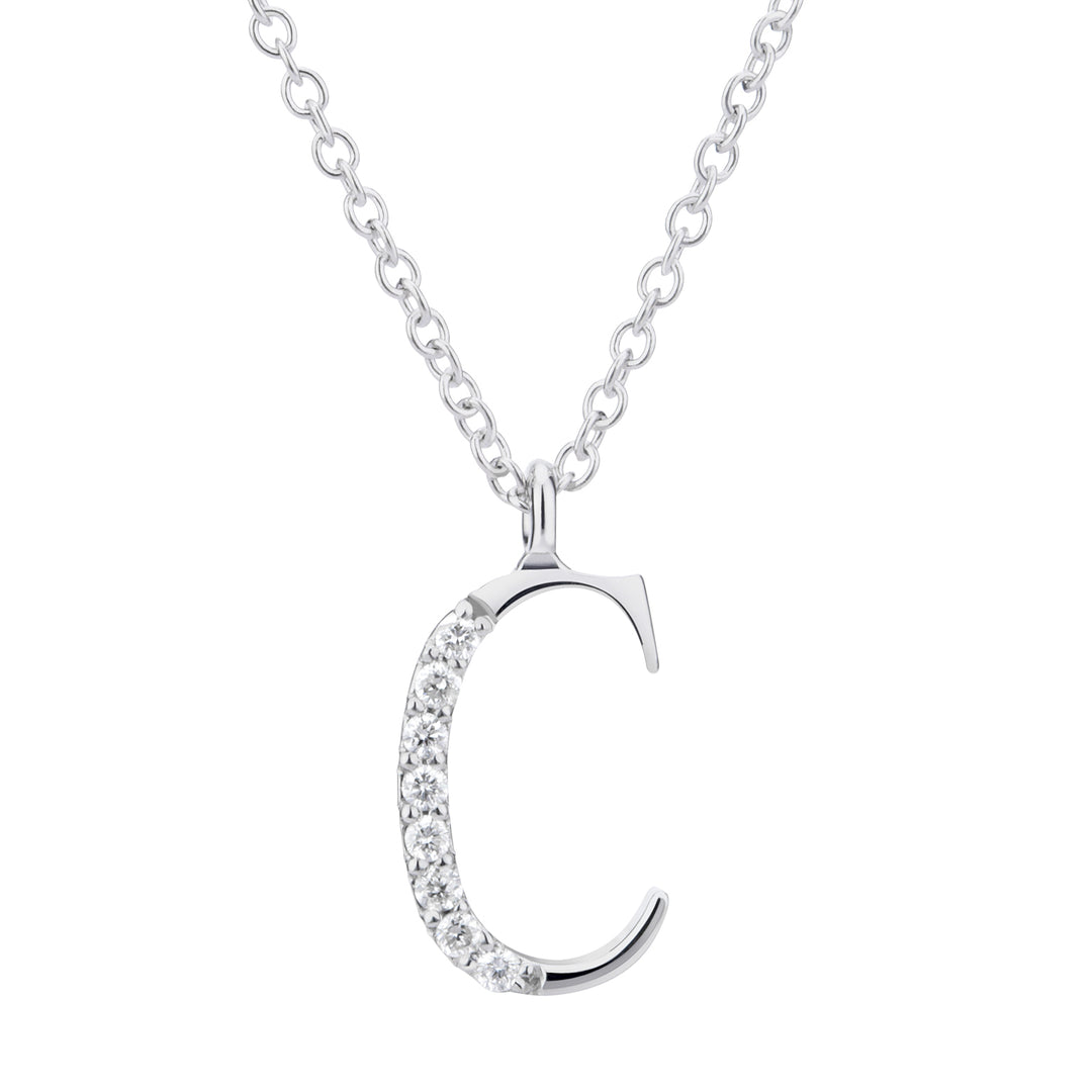 Golay cl 18k γράμμα γ μεγάλο διάστ. Λευκός χρυσός 0,04 ct GDGFCO4