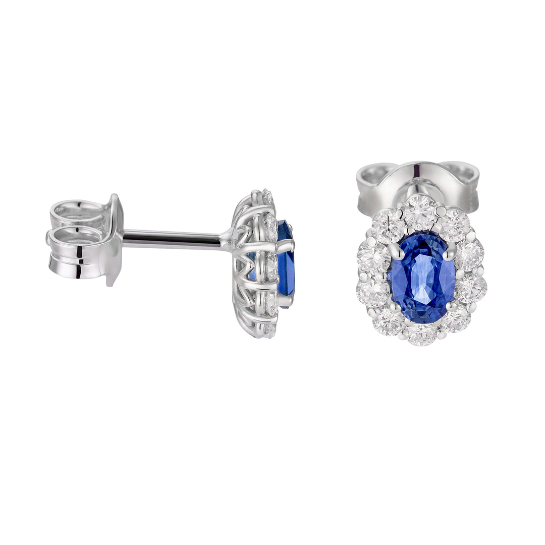 Golay orecchini zaffiro ovale 4x3 e diamanti OCL040DIZB-23194110110