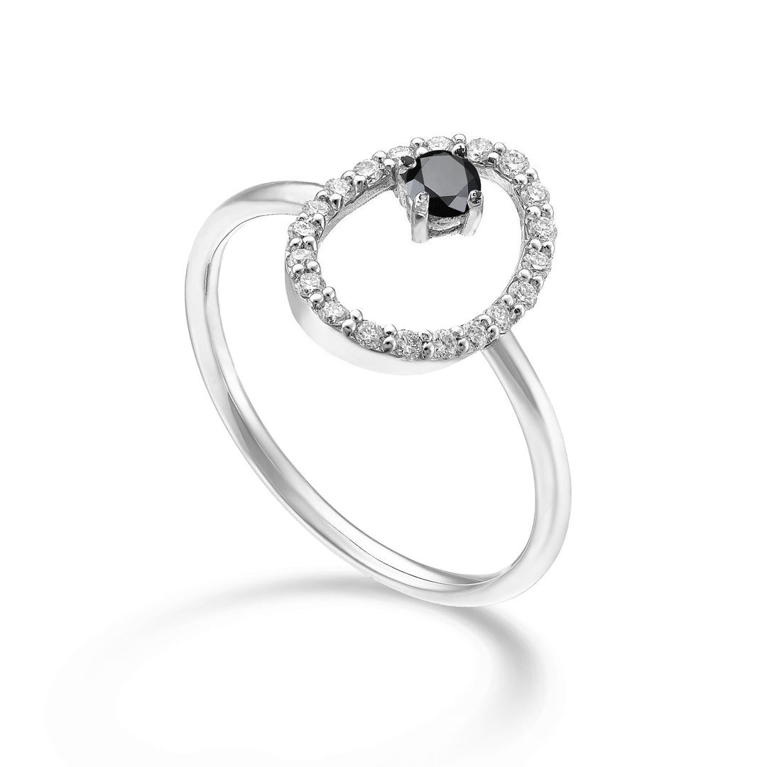 World Diamond Group, um diamante negro "oval" de 18k com 0,10 ct de diâmetro. ct.0.15 GA5183O4BK025