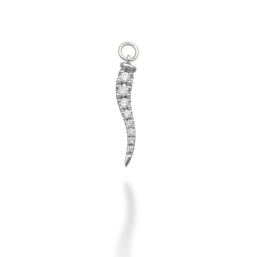 Breloc croissant World Diamond Group 18k ct.0.12 g vs aur alb GCH220DIO4