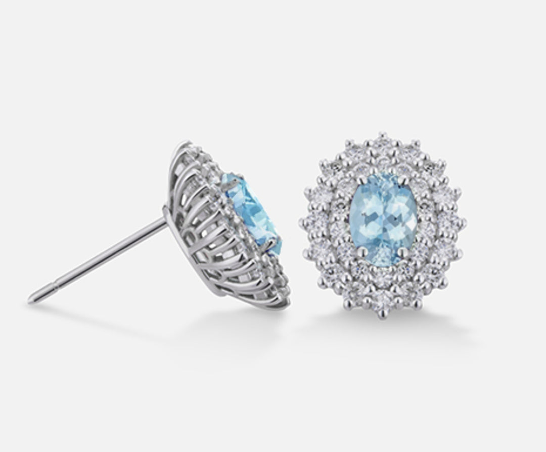 Mikiko lub 18-karatowy owalny akwamaryn 6x4 ct.0,60 śr.0,74 MO5039O4AM