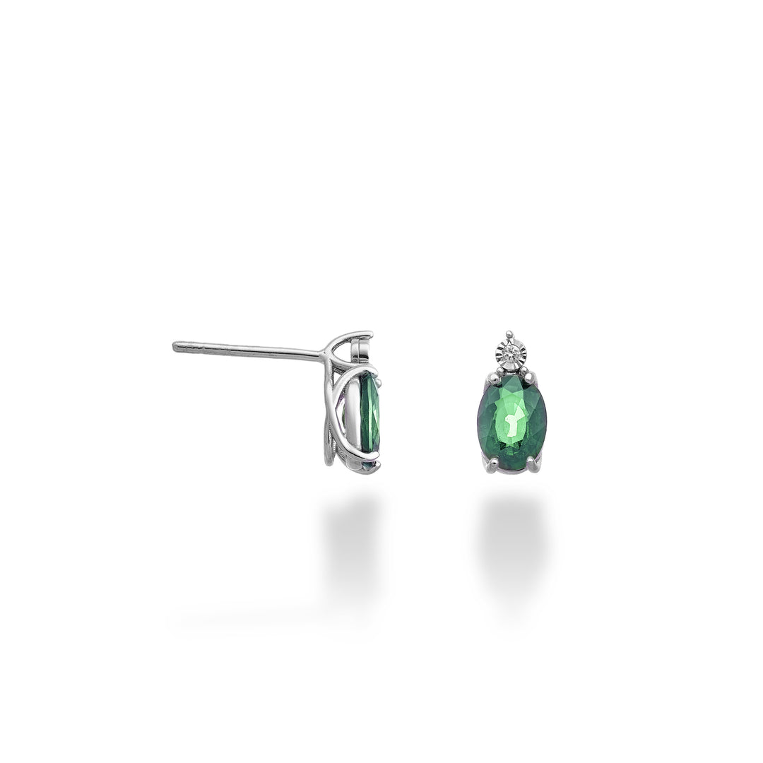 Mikiko oder 9k Smaragd n. 7x5 Oval mit MO5176R4SMN140 Diamant