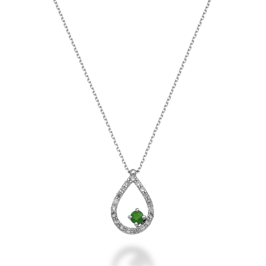 World Diamond Group cl 18k "drop" emerald n. ct.0.07 diam. ct.0,14 GD5158O4SMN021