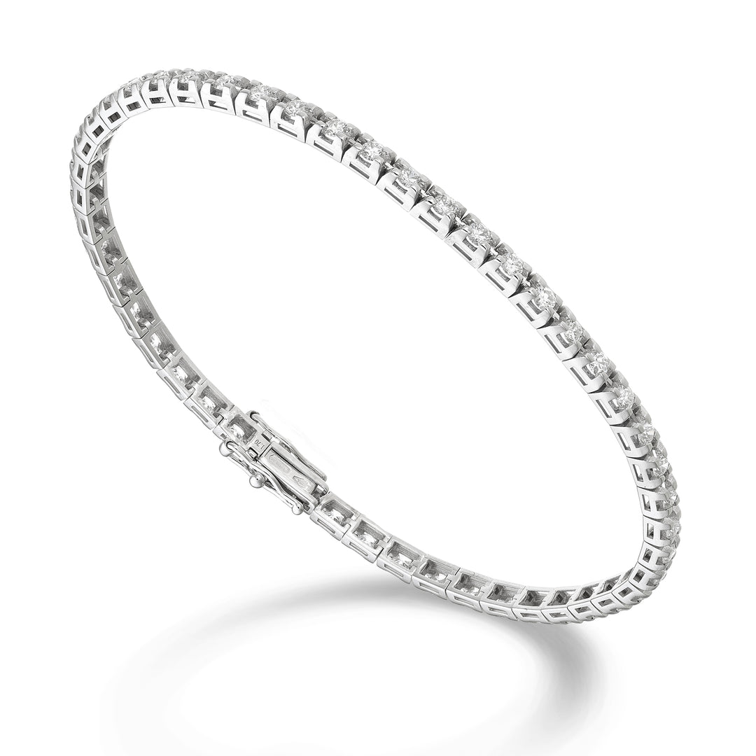 Odlévaný tenisový náramek World Diamond Group. světelná pyramida ct 0,035 každá BTP800D0035-170-26012110152