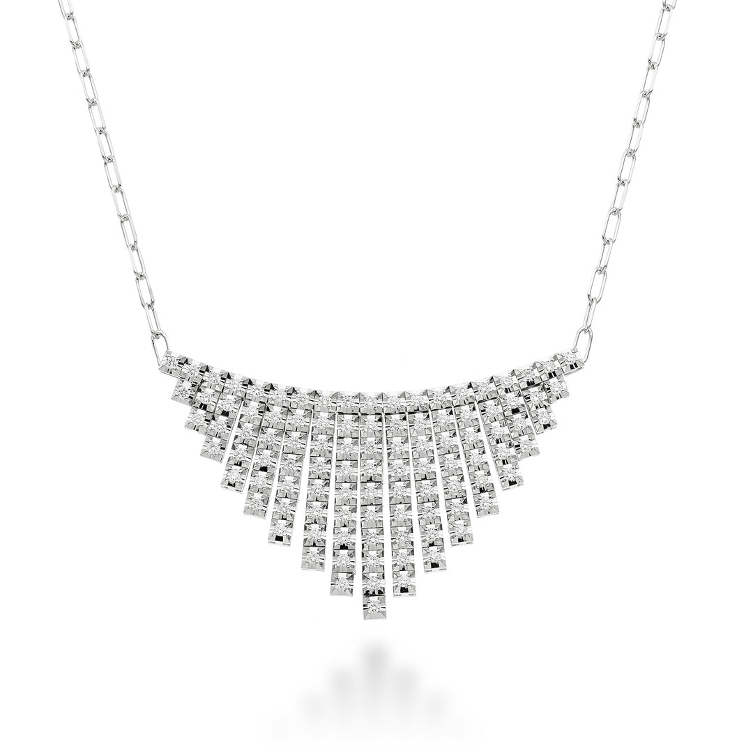 Golay multi-stone choker met "v"-patroon. raamwerk GMPF003DI-23194110088