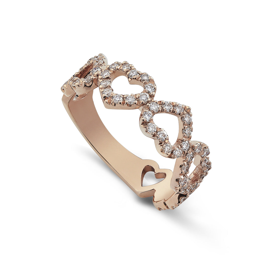 Golay love me ring 7 hearts diamonds ct. 0.55 AF7CU014DI-22164110022