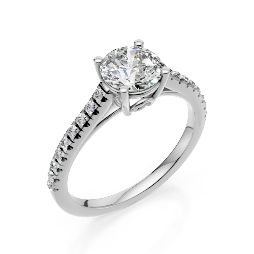 X-Diamond en 18kt patiens lab g.d. ct. 1,12 cent. 0,95, spindel 0,17 LXD00AN018O4BI112
