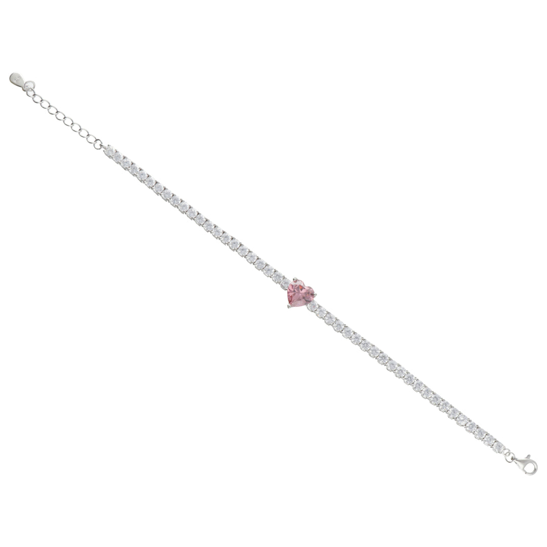 Nihama br ag925 gem swarovski blanco y rosa NB7441A4ROSA000