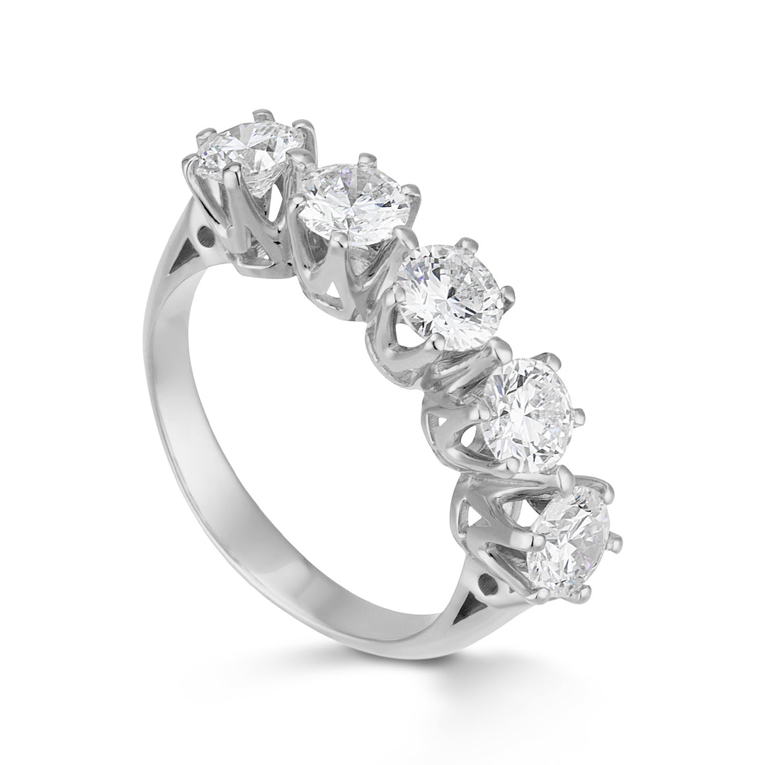 Golay riviera ring 5 linear diamonds 40pt each ARL5400DI-23278110059