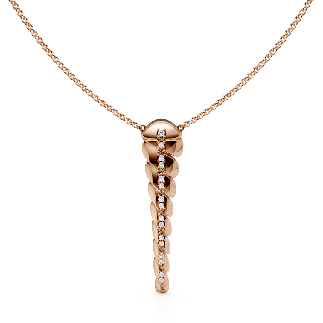 Collier Golay avec pendentif balançoire court 1 rang or rose GD004DI1R-24261110056