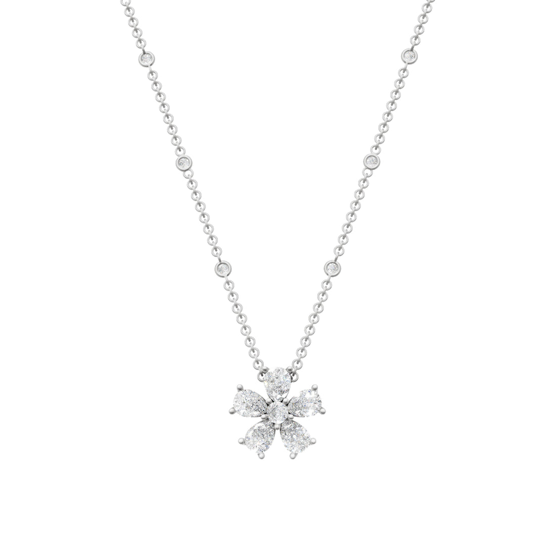 Golay Five drop timanttikukkakaulakoru 0,20 ct valkoinen GMP568D020B-26154110101