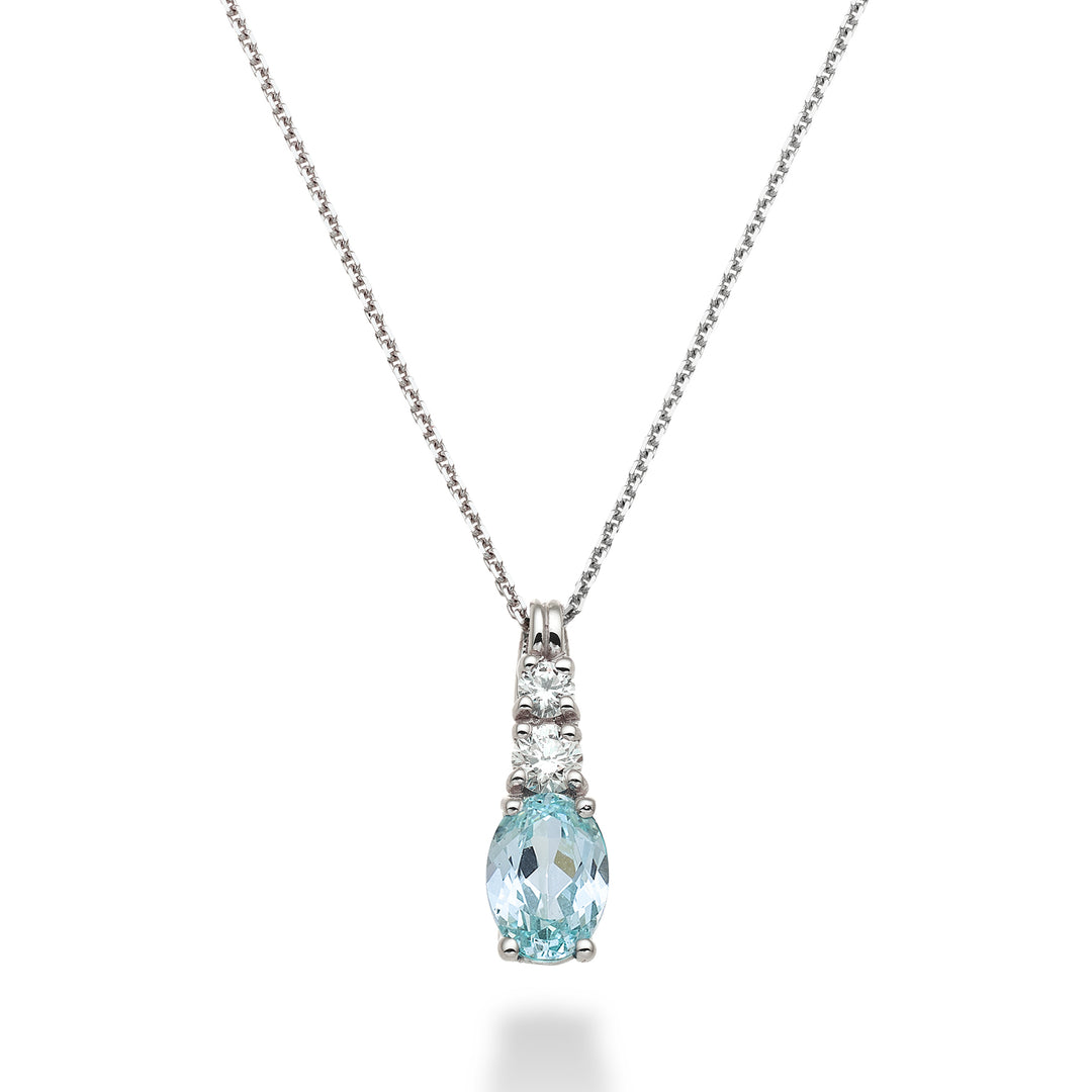 Mikiko cl 18k paraiba turmalín ovál 7x5 ct.0,80 dia ct.0,15 MD5056O4PAR