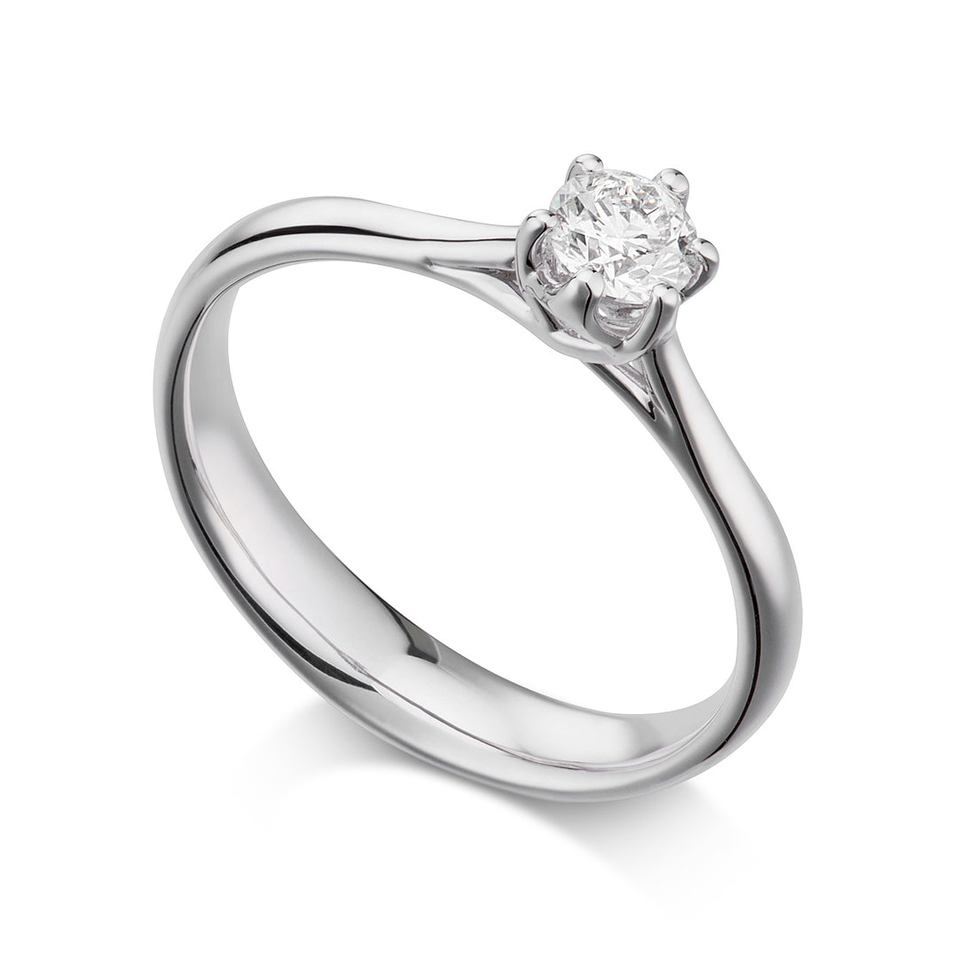 World Diamond Group solitaire ring met 6 griffen ASL040DI-22238110013