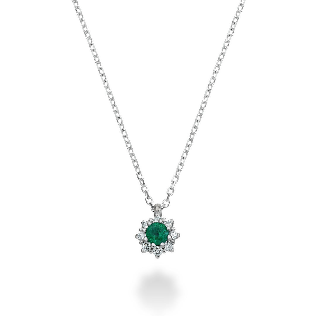 Mikiko cl 18k esmeralda n. ct.0,07 diâm. 0,04 ct tamanho 1 MD5084O4SMN007