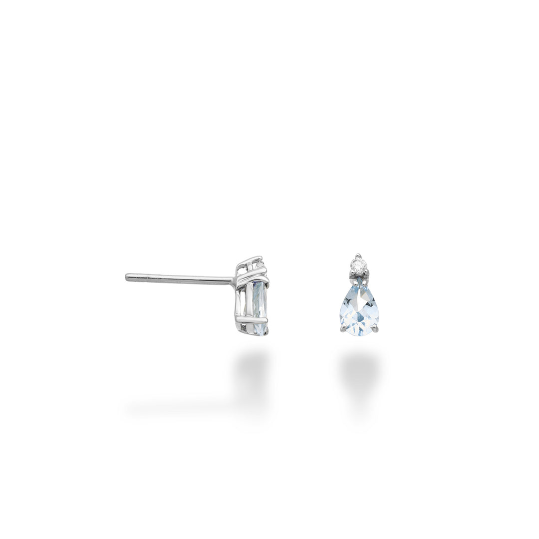 Nihama eller 18k akvamarin drop 6x4 og diamant NO5170O4AM